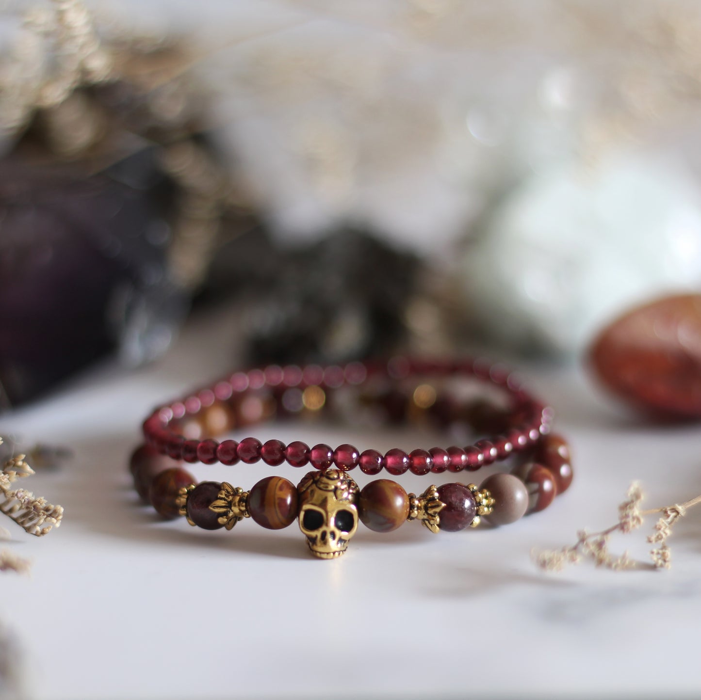 Garnet Filler Bracelet