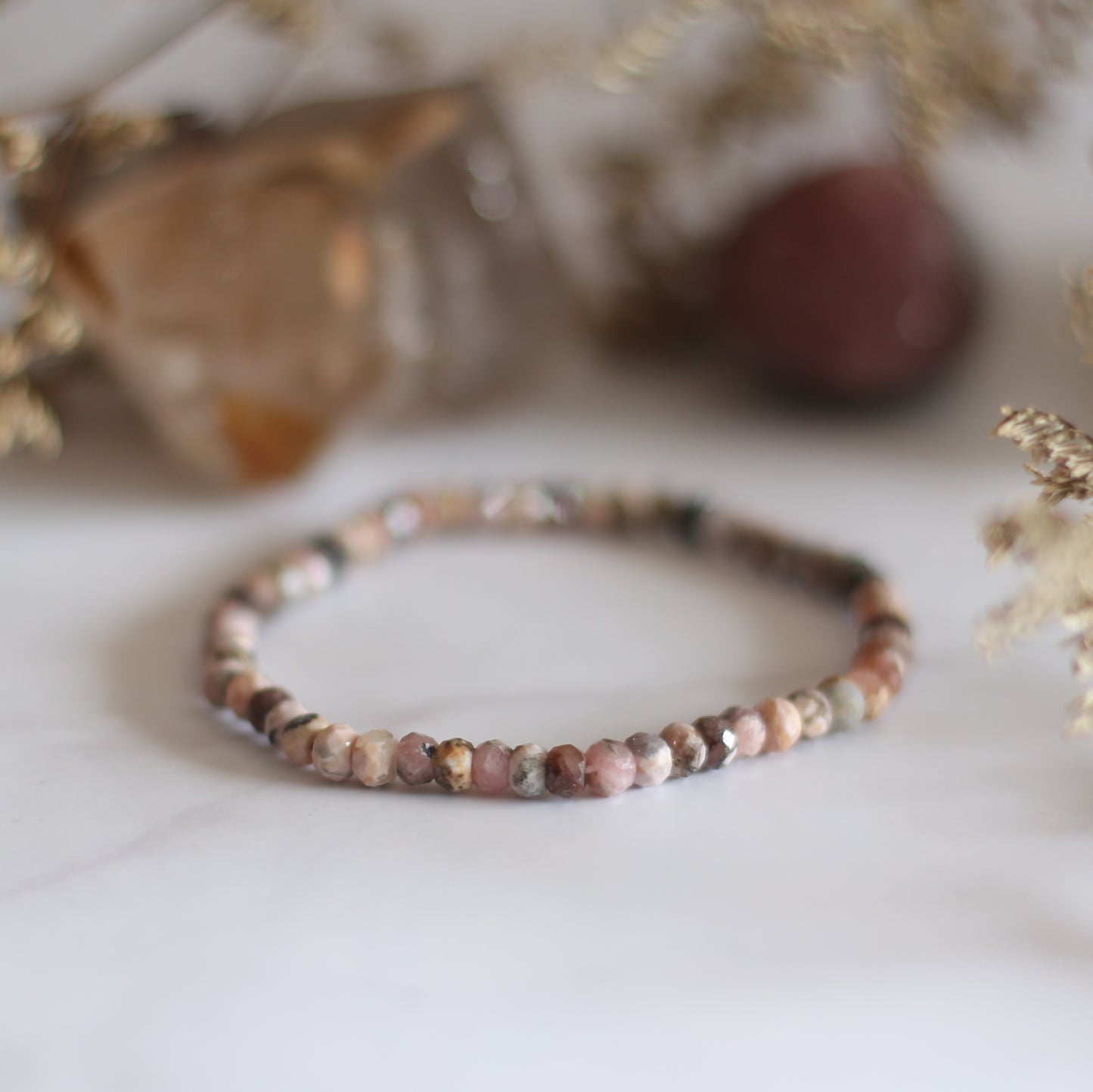 Faceted Rhodochrosite Companion