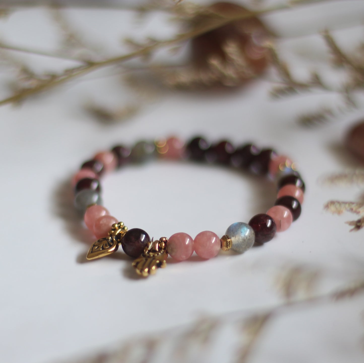 Rhodochrosite Garnet Labradorite