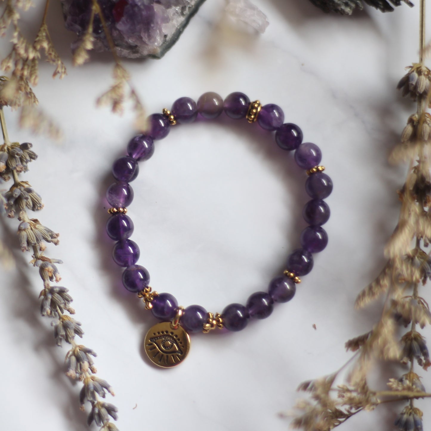 Amethyst with Evil Eye